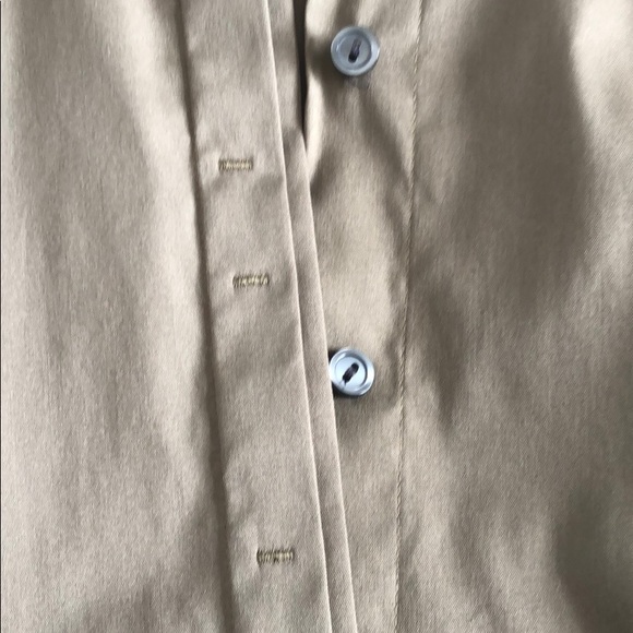 Ann Taylor double placket khaki fitted top - Picture 6 of 8